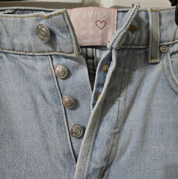 Revice Ex Boyfriend Two-Toned Straight Leg Ankle Jeans, Raw Hem, Size 26, EUC! - Picture 5 of 14